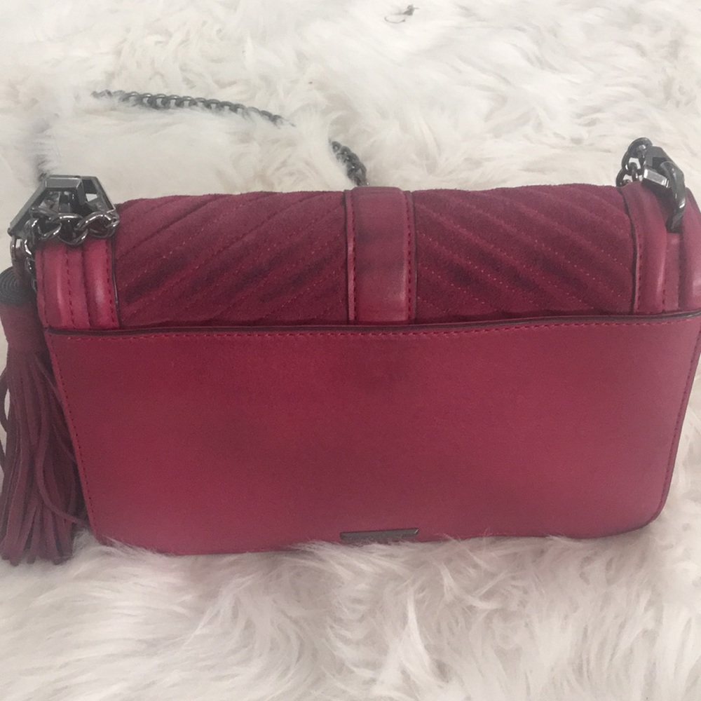 Rebecca Minkoff Crossbody Chevron Suede w/Tassle - Picture 10 of 13